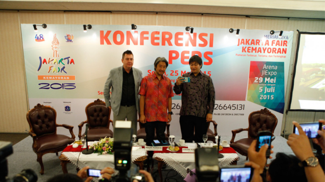 Konfrensi pers JFK 2015 di Gedung JIExpo Kemayoran, Jakarta, Senin 25 Mei 2015.