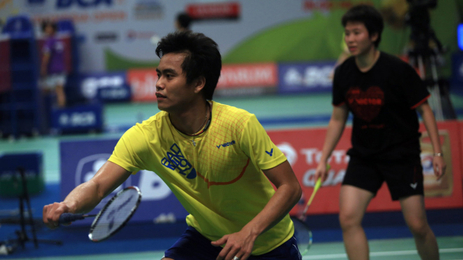 Tontowi Ahmad dan Liliyana Natsir Berlatih di Istora Jelang Indonesia Open 2015