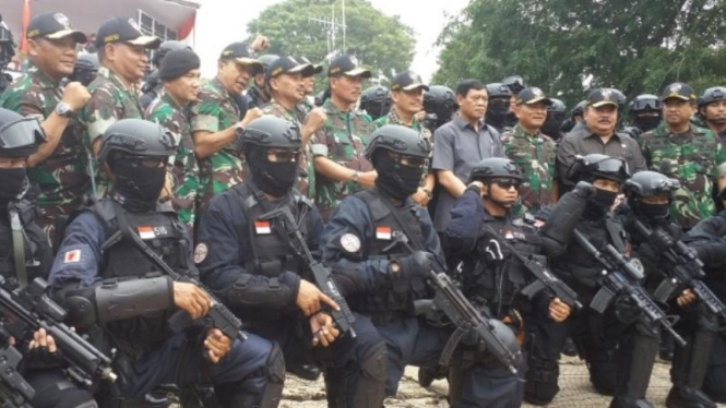 Pasukan khusus TNI gelar latihan anti teror.