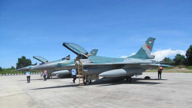 Tiga Jet F-16 Disiagakan di Kawasan Sengketa RI-Malaysia