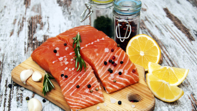 Ilustrasi sashimi atau salmon
