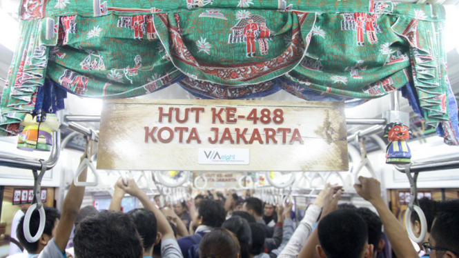 Gerbong Kereta Tematik Sambut HUT Ke-488 Jakarta