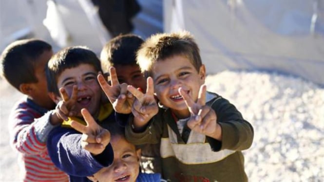 Anak-anak pengungsi Suriah di Turki