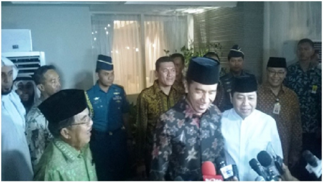 Presiden Joko Widodo, Wapres Jusuf Kalla dan Ketua DPR RI Setya Novanto 