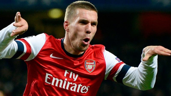Penyerang Arsenal, Lukas Podolski
