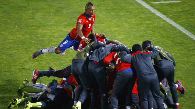 Chili vs Uruguay di Perempat Final Copa America 2015