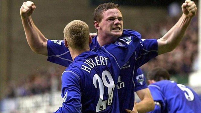 Wayne Rooney ketika masih memperkuat Everton