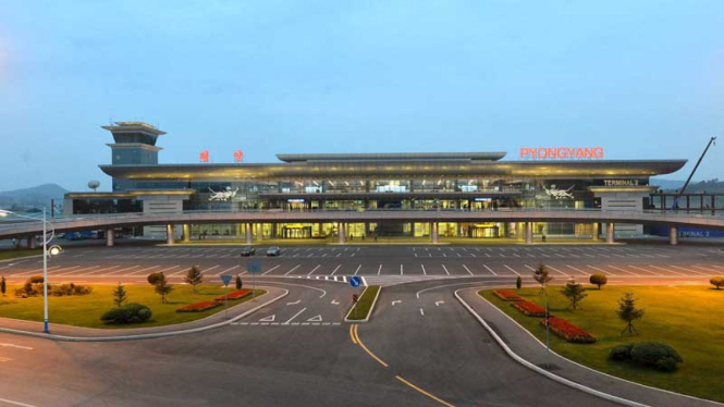 Mewahnya Bandara Internasional Pyongyang Korut