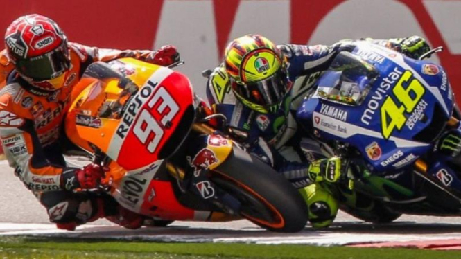 Marc Marquez dan Valentino Rossi