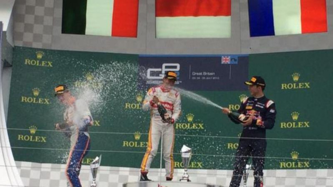 Rio Haryanto saat juara GP2 Inggris