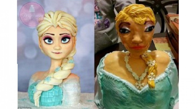 Kue Ulang Tahun 'Elsa Frozen' ini Sangat Menakutkan