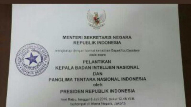 Istana Koreksi Kekhilafan Tulis Kepanjangan BIN