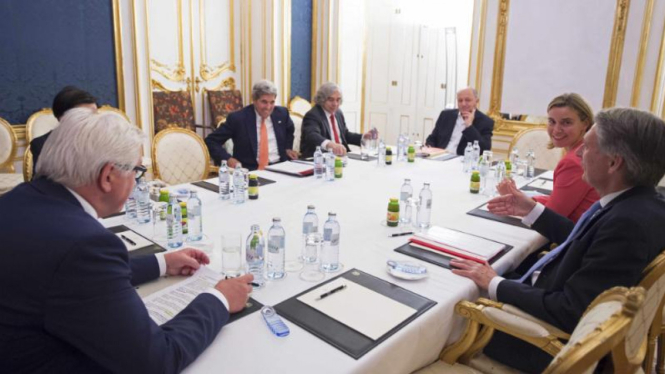 Menlu Jerman, AS, Prancis, Inggris dan Iran bertemu di Vienna, Austria.