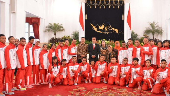 Kontingan Special Olympics bersama Presiden RI, Joko Widodo