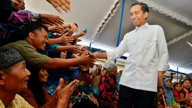 Presiden Joko Widodo berlebaran di kampung halaman di Jawa Tengah. 
