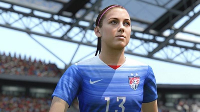 Pemain Timnas Amerika Serikat, Alex Morgan, di FIFA 16