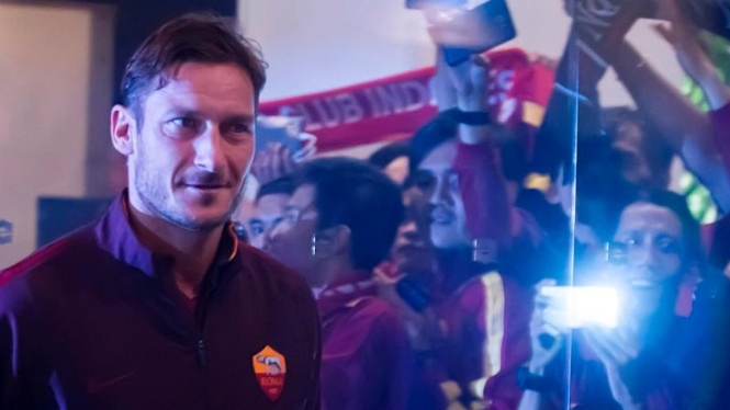 Pemain AS Roma, Francesco Totti, tiba di Jakarta