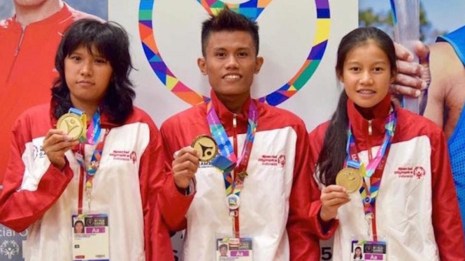 Kontingen Indonesia sumbang medali emas dan perak Olimpiade Khusus