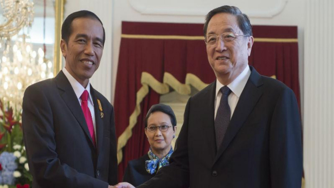 Presiden Jokowi dan Ketua Parlemen Tiongkok Yu Zhensheng
