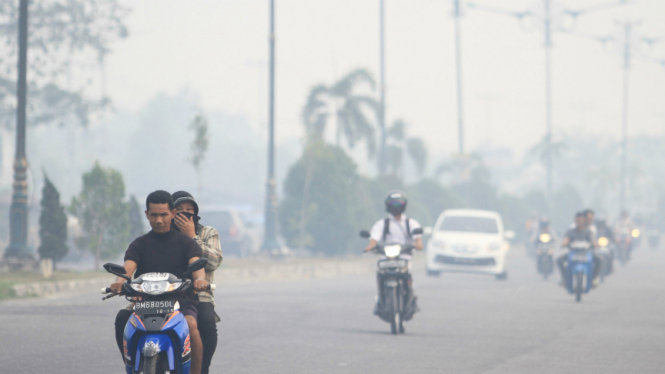 Kabut asap di Pekanbaru