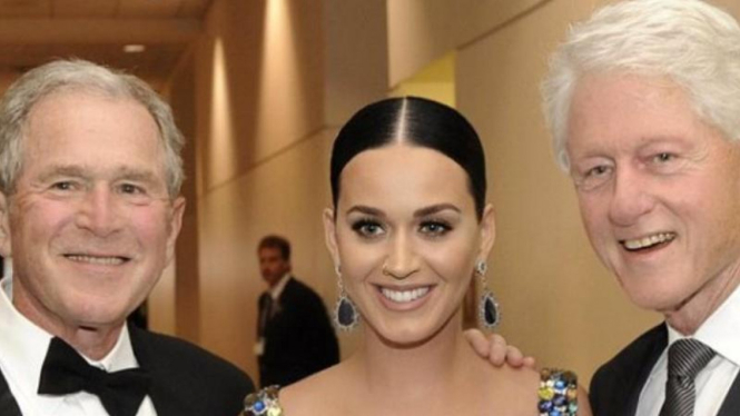 Katy Perry dan dua mantan Presiden AS