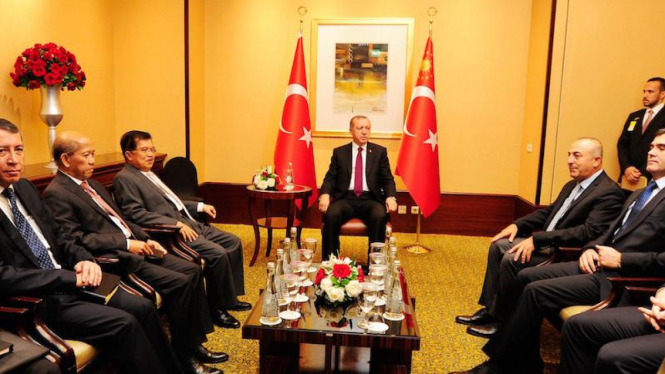 Wapres Jusuf Kalla dan Presiden Turki Recep Tayyip Erdogan