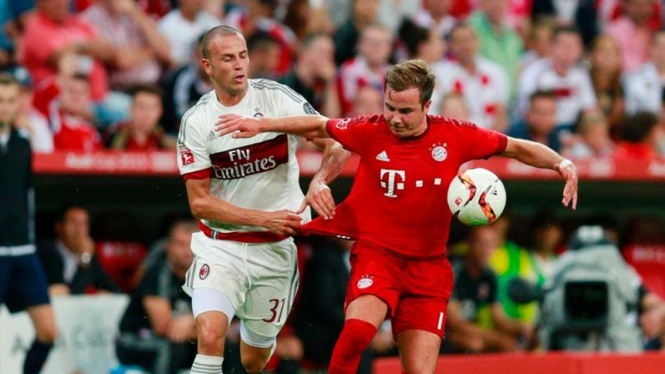Gelandang serang Bayern Munich, Mario Goetze.