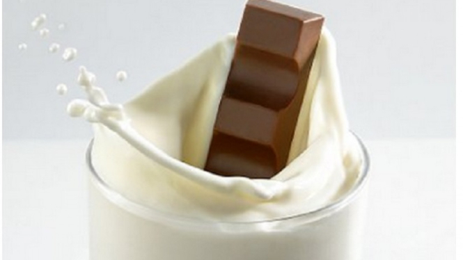 Ilustrasi susu dan cokelat