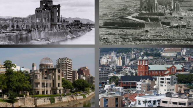 Hiroshima setelah serangan bom atom dan situasinya saat ini.