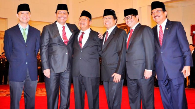 Para menteri baru hasil reshuffle kabinet Jokowi