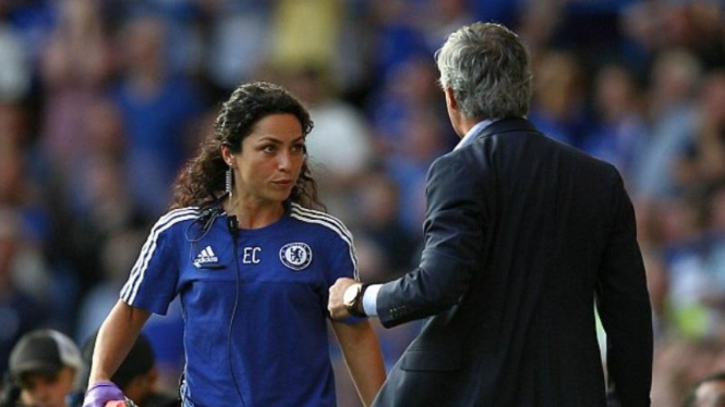 Jose Mourinho dan Eva Carneiro saat masih di Chelsea.