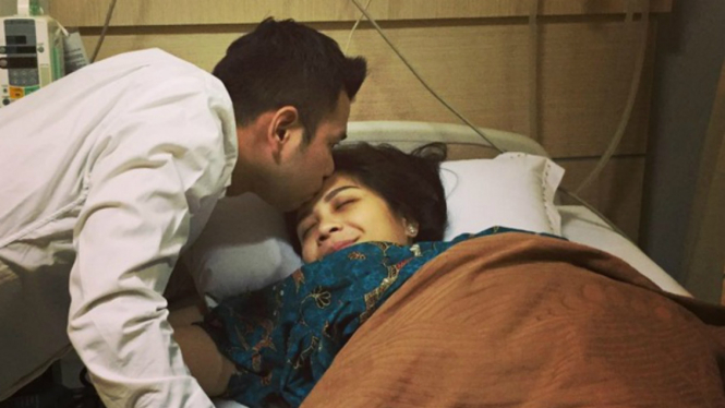 Raffi Ahmad dan Nagita Slavina di Rumah Sakit