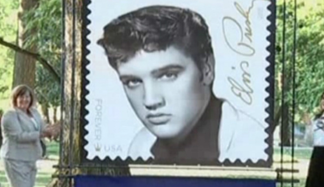 Perangko bergambar Elvis Presley