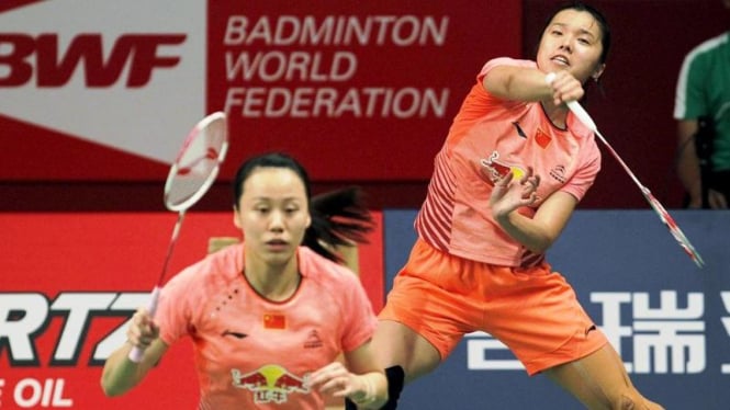 Ganda putri Tiongkok, Tian Qing/Zhao Yunlei di Kejuaraan Dunia BWF