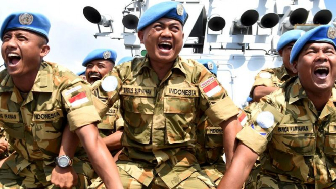 Personel TNI mengemban tugas sebagai Pasukan Perdamaian Perserikatan Bangsa-Bangsa.