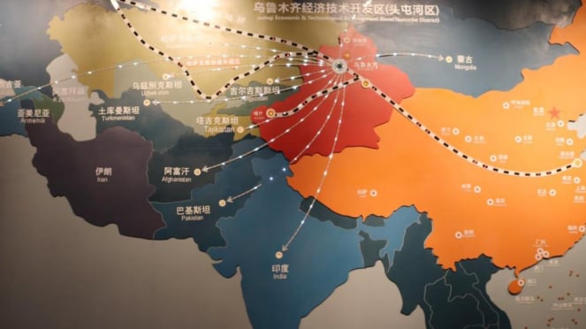 Denah pengembangan UETD di Urumqi, Xinjiang, China