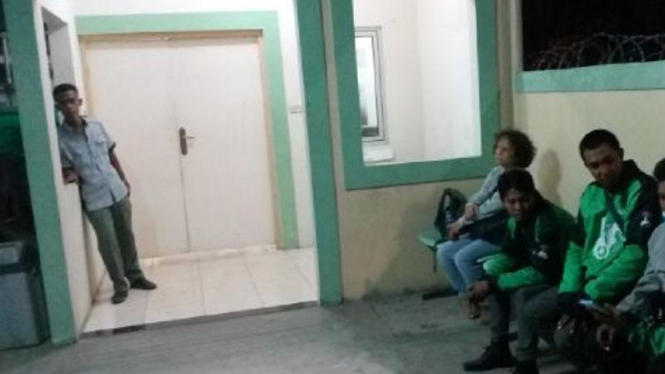 Jenazah pengemudi GOJEK di rumah sakit di Depok