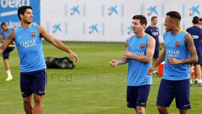 Luis Suarez, Lionel Messi, dan Neymar