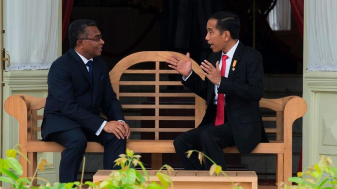 Presiden Joko Widodo dan PM Timor Leste Rui Maria De Araujo