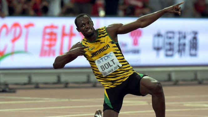 Pelari cepat asal Jamaika, Usain Bolt.