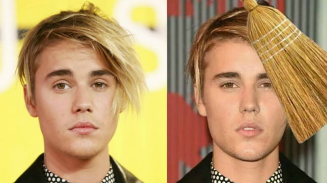 Gaya rambut Justin Bieber Diolok