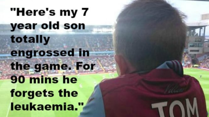 Tom, fans Aston Villa pengidap leukemia