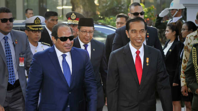 Presiden Joko Widodo dan Presiden Republik Arab Mesir Abdel Fattah Al Sisi