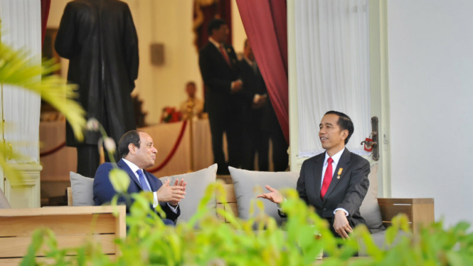 Presiden Jokowi bertemu Presiden Mesir Abdel Fattah Al Sisi
