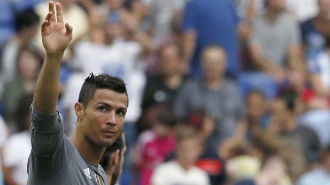 Pemain depan Real Madrid, Cristiano Ronaldo