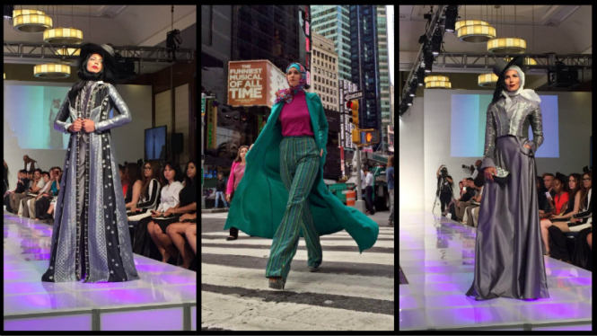 Koleksi Shafira di Couture Fashion Week 2015, New York, AS