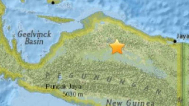 Peta perbatasan Papua dan PNG.