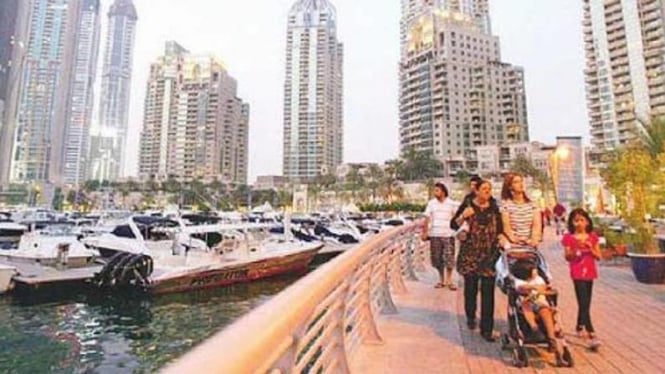 Warga Kota Dubai Uni Emirat Arab