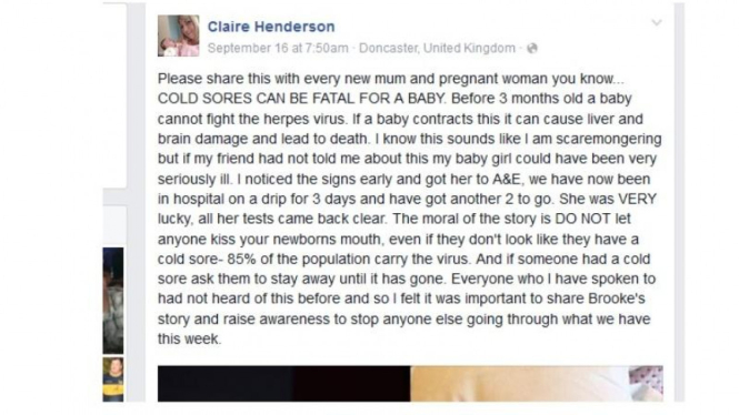 Pesan orangtua Claire Henderson