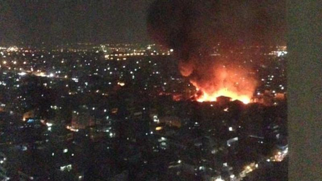 Kebakaran di Tambora, Jakarta Barat.